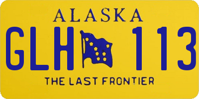 AK license plate GLH113