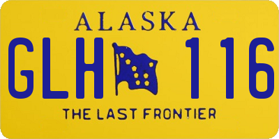 AK license plate GLH116