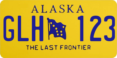 AK license plate GLH123