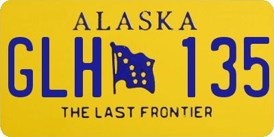 AK license plate GLH135