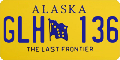 AK license plate GLH136