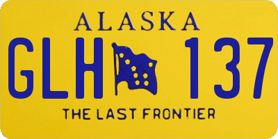 AK license plate GLH137