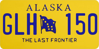 AK license plate GLH150