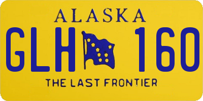 AK license plate GLH160