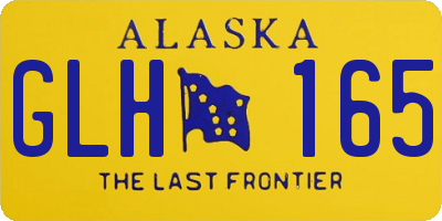 AK license plate GLH165