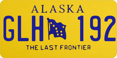 AK license plate GLH192