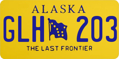 AK license plate GLH203