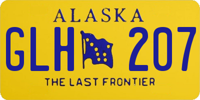 AK license plate GLH207