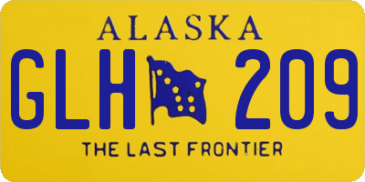 AK license plate GLH209