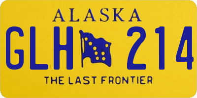 AK license plate GLH214