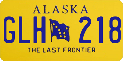AK license plate GLH218