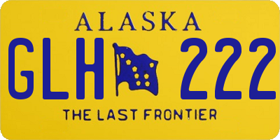 AK license plate GLH222