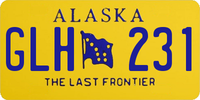 AK license plate GLH231