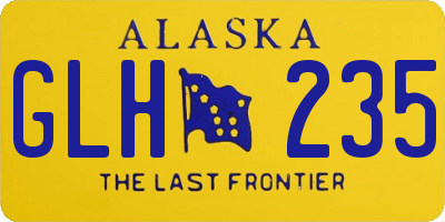AK license plate GLH235
