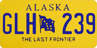 AK license plate GLH239