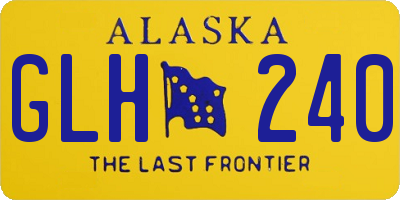 AK license plate GLH240