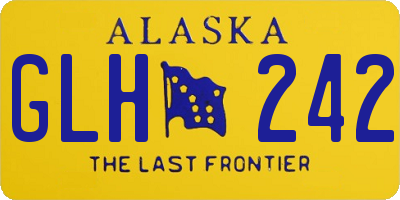 AK license plate GLH242