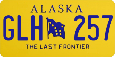AK license plate GLH257