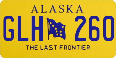 AK license plate GLH260