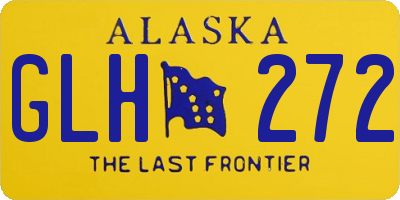 AK license plate GLH272