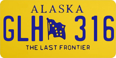 AK license plate GLH316