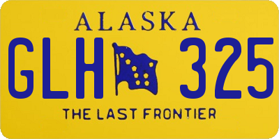 AK license plate GLH325