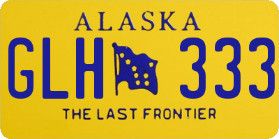 AK license plate GLH333