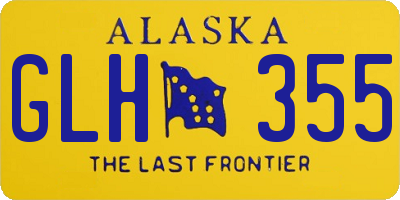 AK license plate GLH355