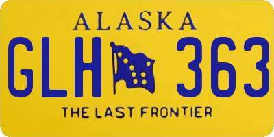 AK license plate GLH363