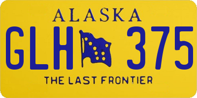 AK license plate GLH375