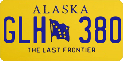 AK license plate GLH380