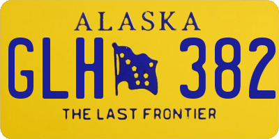 AK license plate GLH382