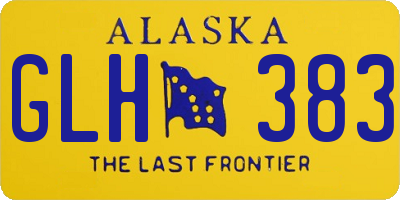 AK license plate GLH383