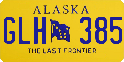 AK license plate GLH385
