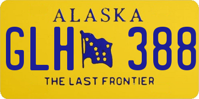 AK license plate GLH388