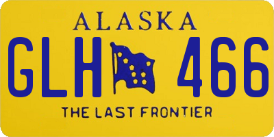 AK license plate GLH466