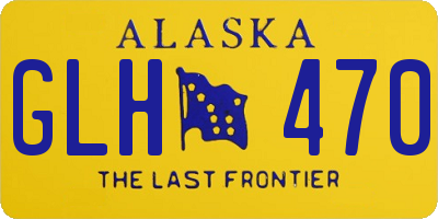 AK license plate GLH470