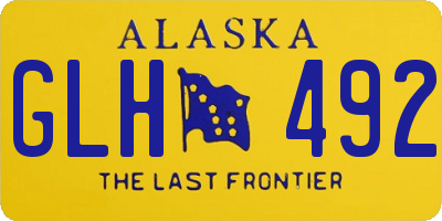 AK license plate GLH492