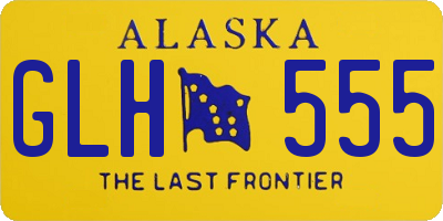 AK license plate GLH555