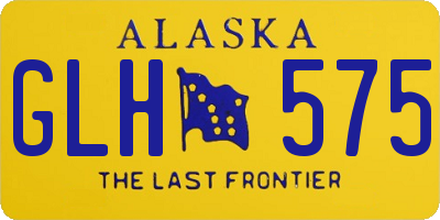 AK license plate GLH575