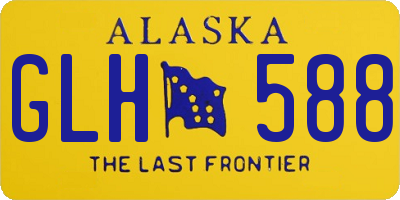 AK license plate GLH588