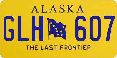 AK license plate GLH607
