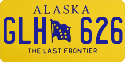 AK license plate GLH626