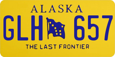 AK license plate GLH657