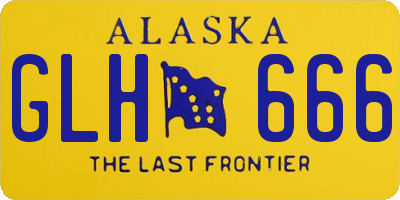 AK license plate GLH666