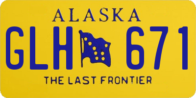 AK license plate GLH671