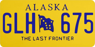 AK license plate GLH675