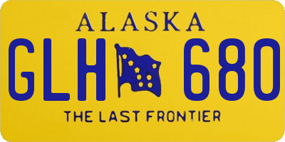 AK license plate GLH680