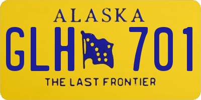 AK license plate GLH701