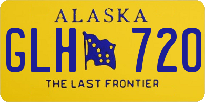 AK license plate GLH720